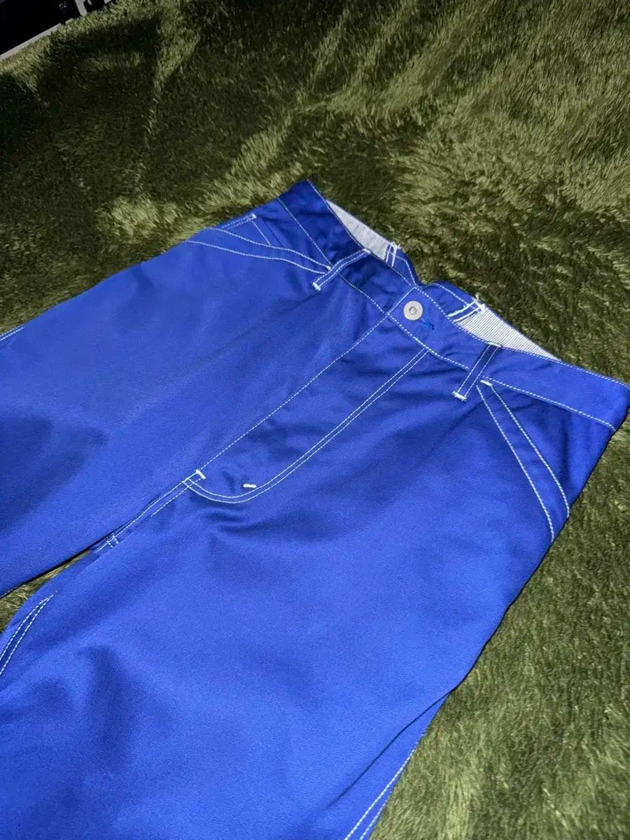 M ジュンヤワタナベマン COMME des GARCONS 19 FW シンチバック ディテール コットン パンツ ブルー