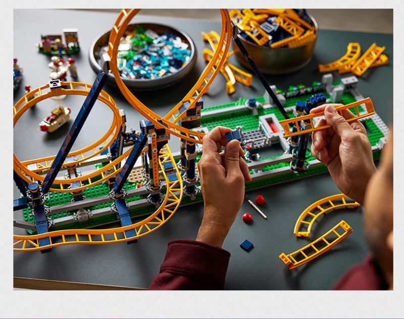 レゴ互換品 ジェットコースター ローラーコースター 3756 PCS モーター付き ブロック 遊園地 おもちゃ 知育玩具 モデル 子供用 玩具 組み立て