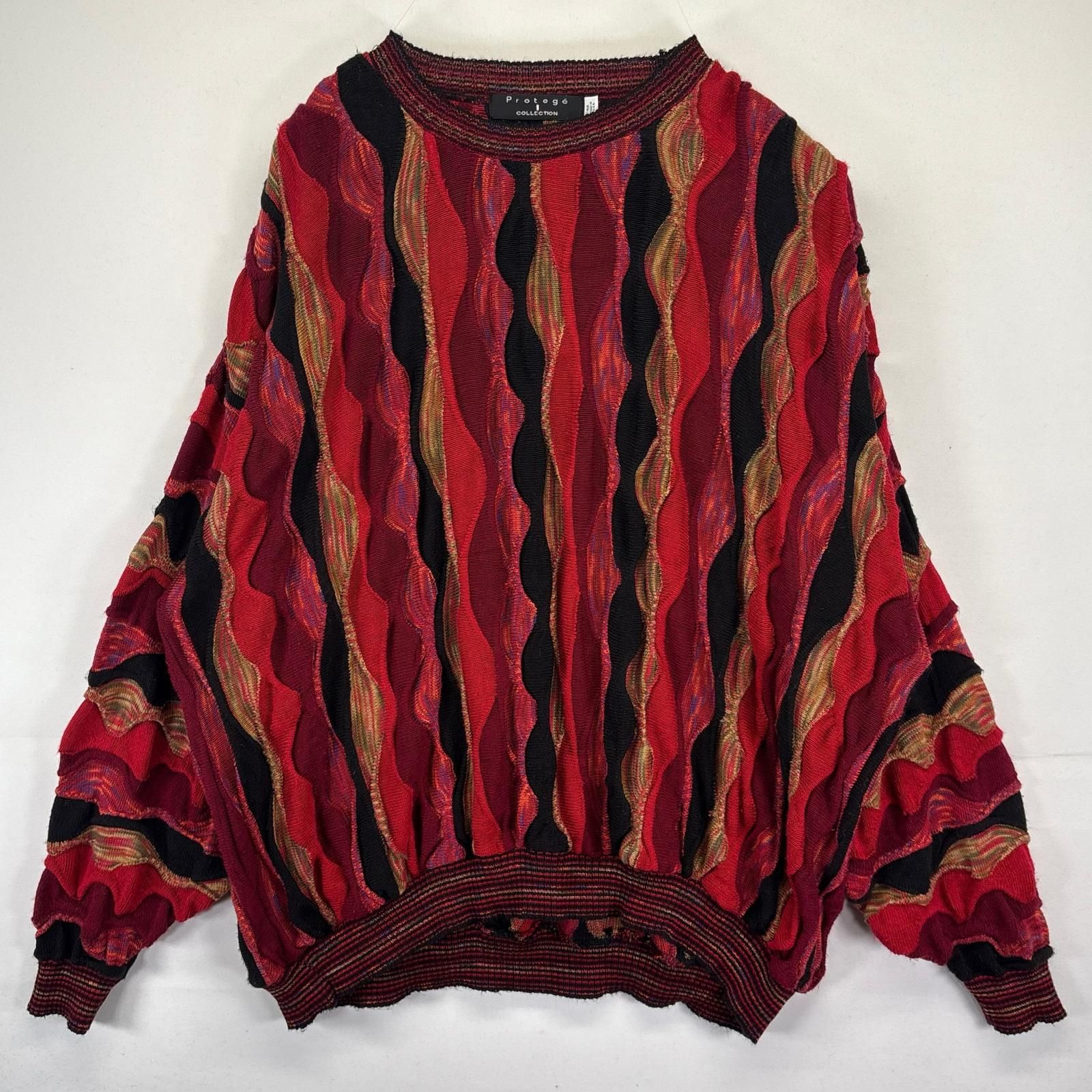 古着 90's/90年代 protege USA製 ニット 3Dニット セーター 大きい