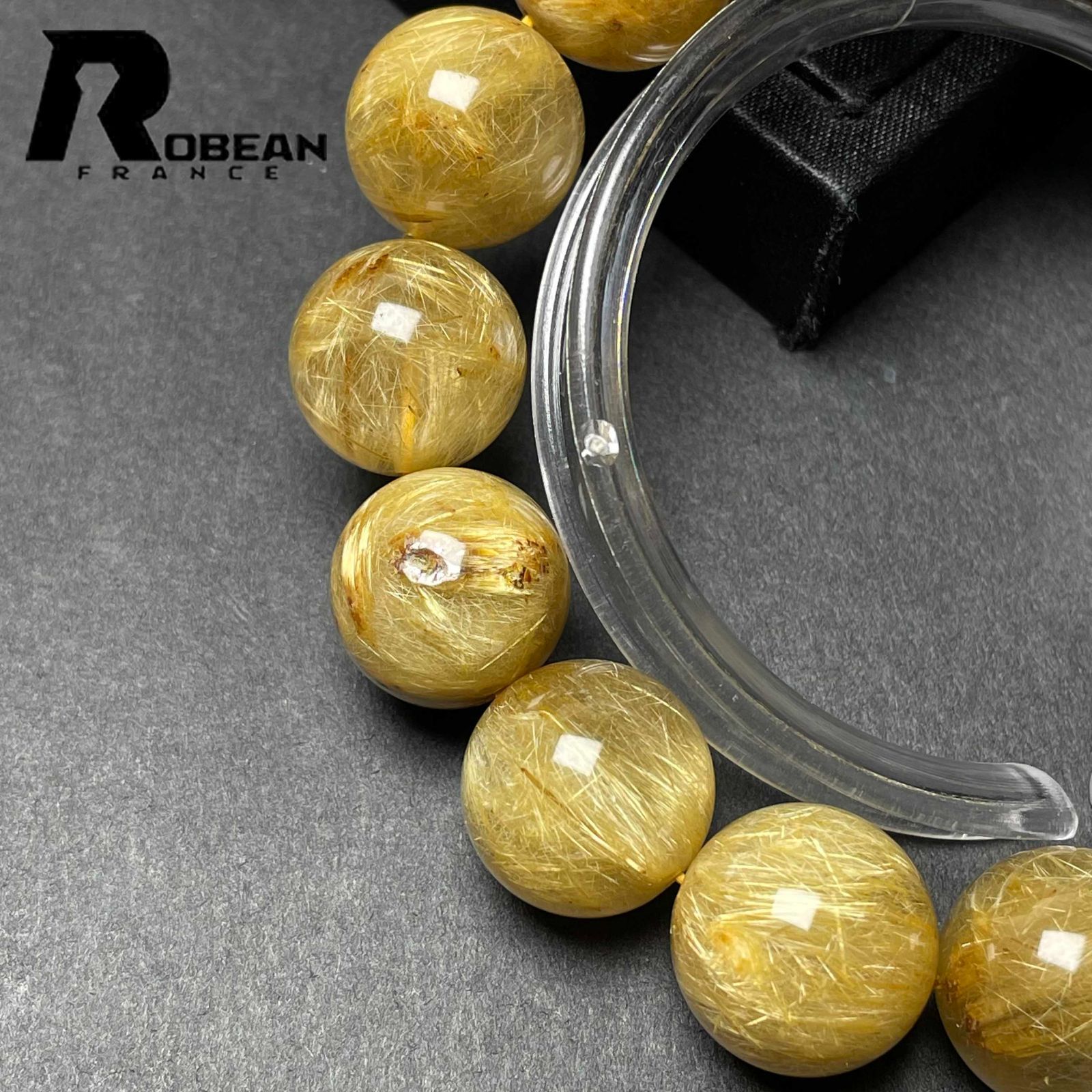 パワーストーンブレスレット 限定1個上品 【限定1個】EU製☆ROBEAN・極!極満針ルチル