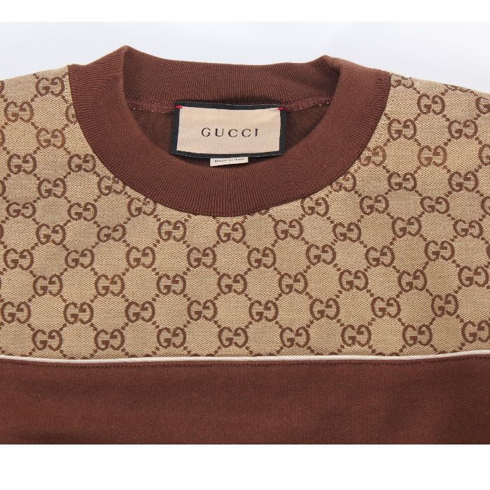 グッチ GUCCI コットンジャージースウェットシャツ ブラウン GG 768479