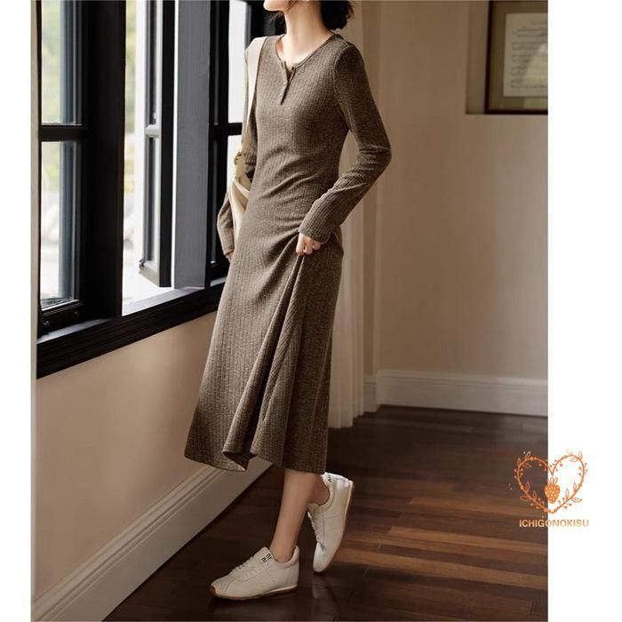 ニットワンピース ロングワンピース