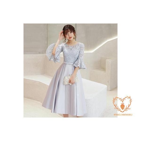 パーティードレス 結婚式 服装 ドレス ワンピース 20代 10代 40代 30代 nakフォーマルドレス 50代 女性 冬 赤 お呼ばれ 母親 親族 袖あり