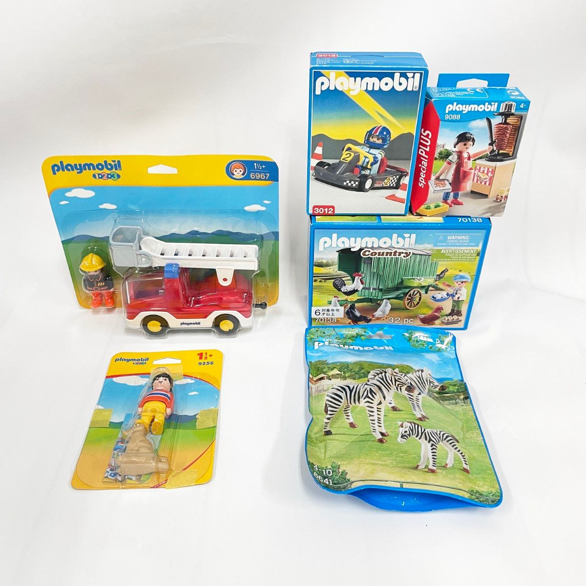 〇〇playmobil プレイモービル のどかな農場 鶏舎 黒いゴーカート 他6点セット