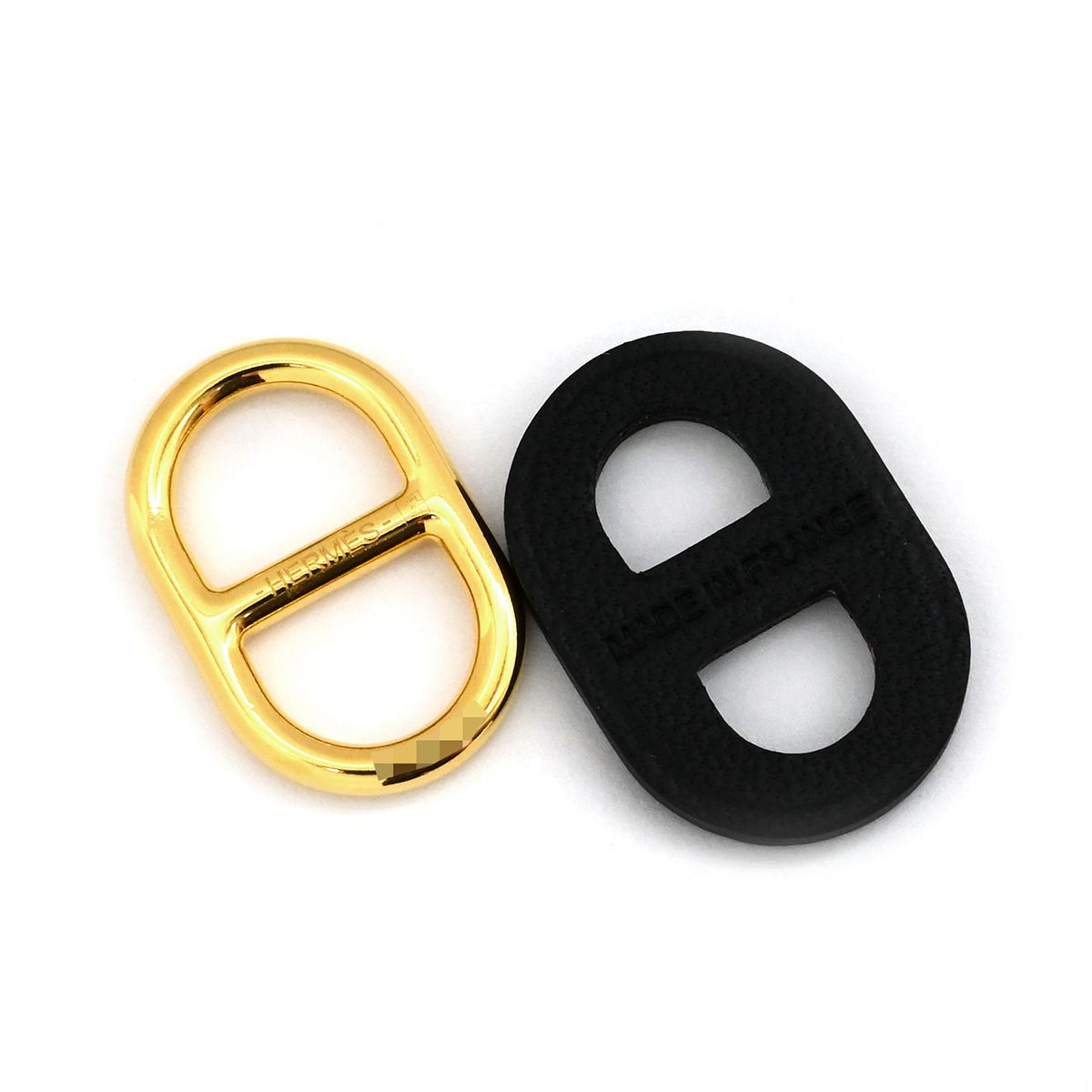 エルメス HERMES ピアス オーマイヨン PM GP スイフト ブラックX