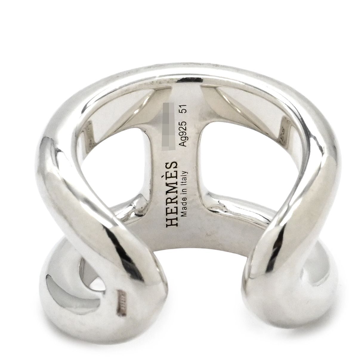 エルメス HERMES リング 指輪 オスモズGM シルバー925 シルバー #51