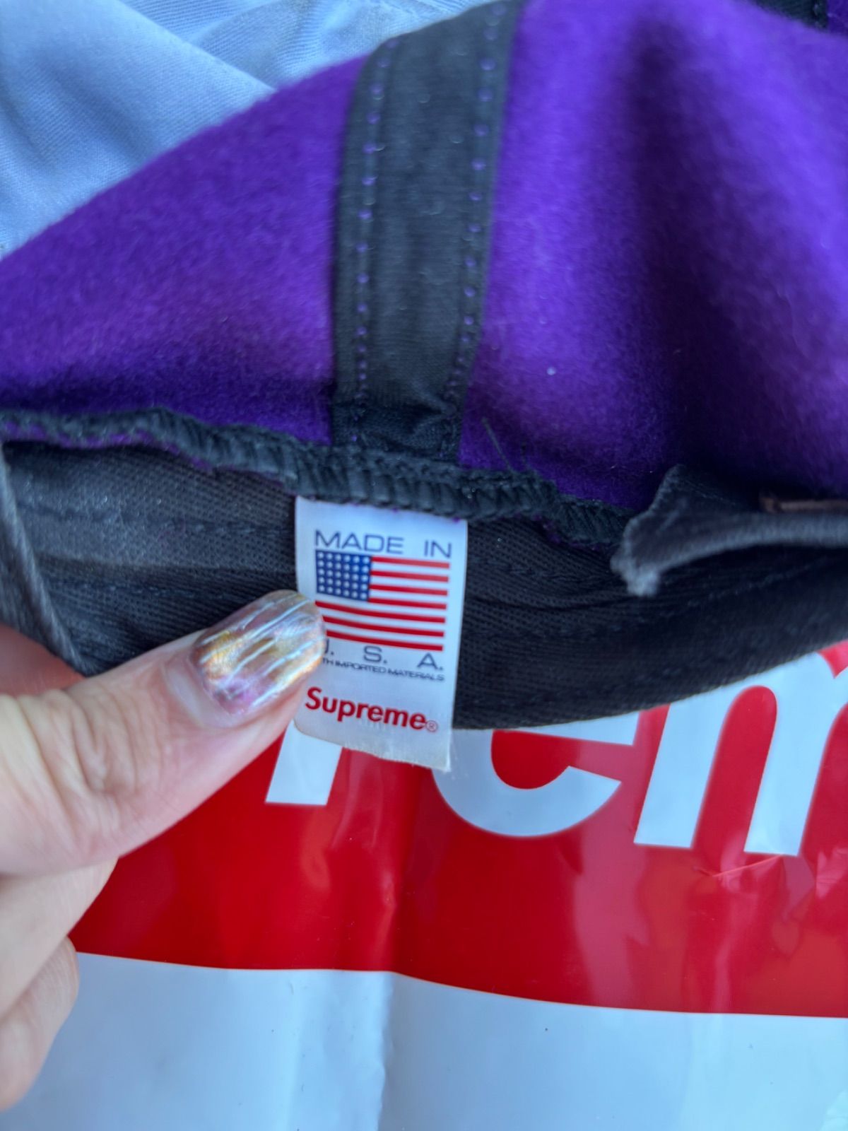  supreme Sロゴ キャップ パープル ワークキャップ キャップ