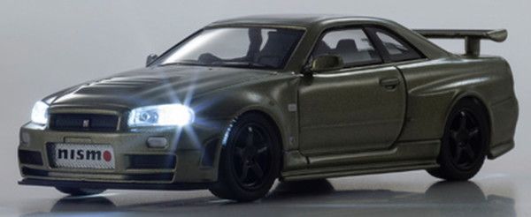 新品 京商オリジナル 1/64 [MOTN] ニスモ R34 GT-R Z-tune LED搭載