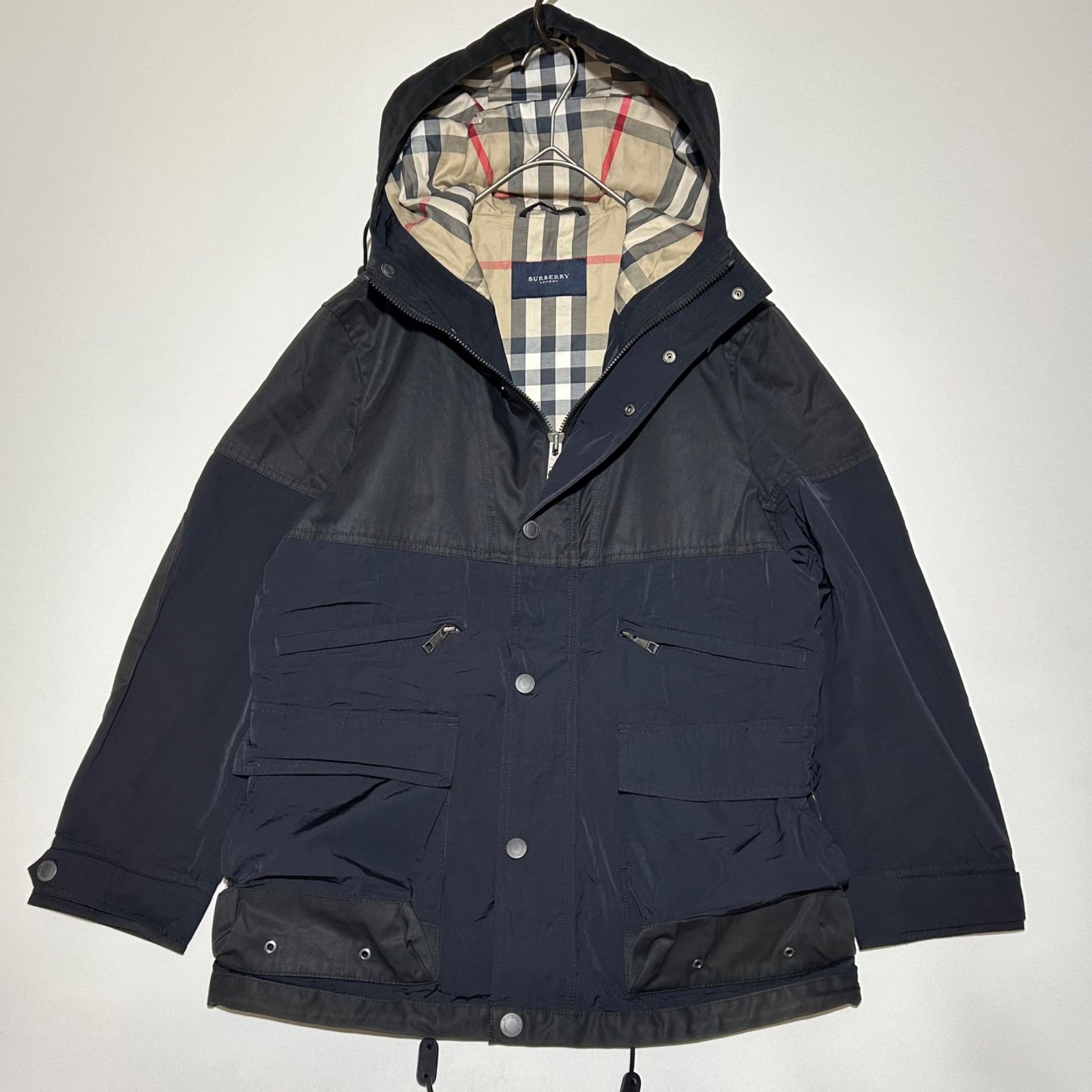 BURBERRY LONDON ナイロンジャケット ノバチェック ブラック