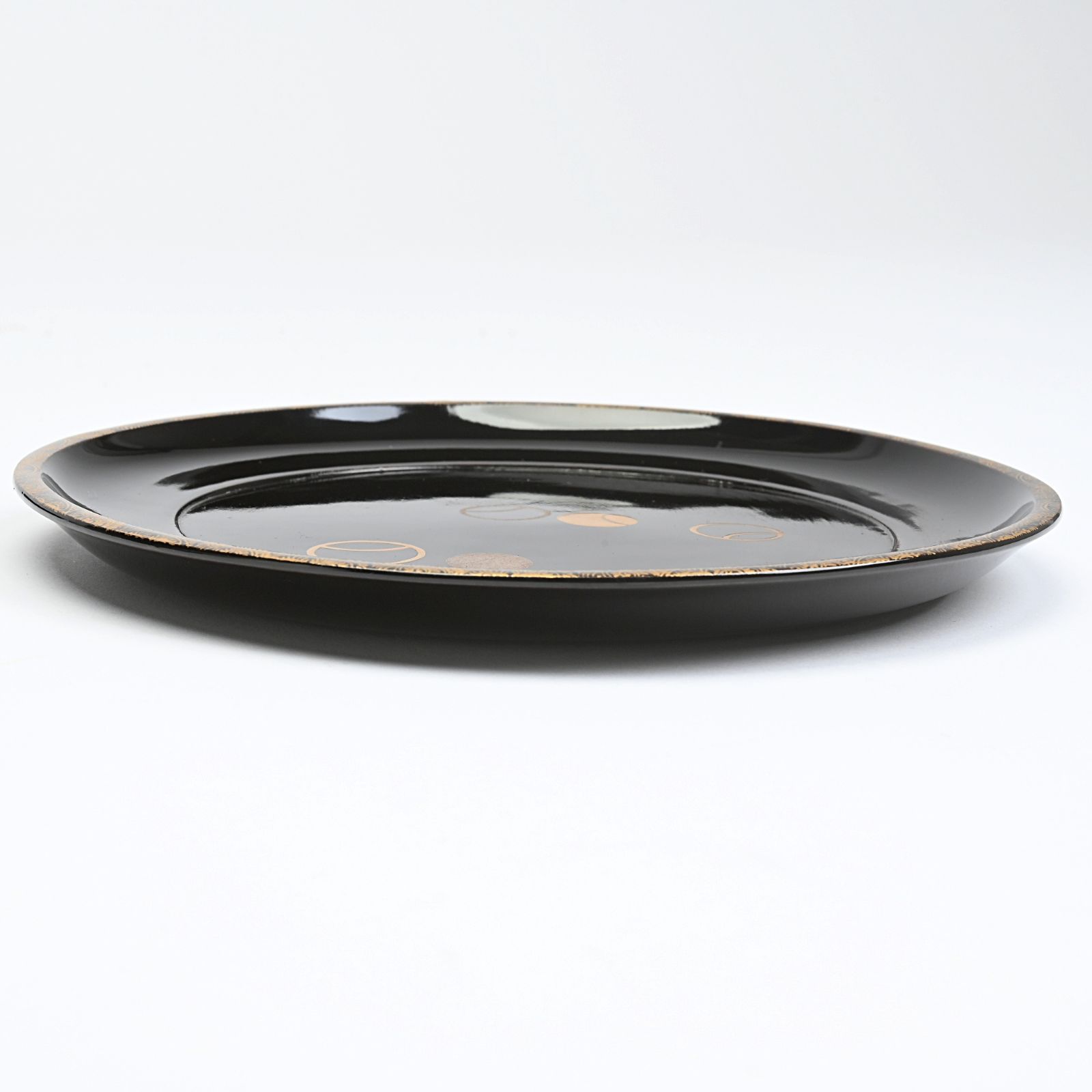 金蒔絵 つぼつぼ皿 蝋色塗菓子盆 銘々皿 十枚 共 洋工芸品 その他 