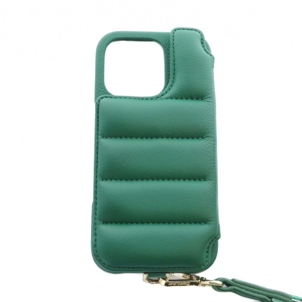 DEMIU BALLON iphoneケース カバー 16pro ショルダーストラップ ロゴ 緑 グリーン GY30 |MQ