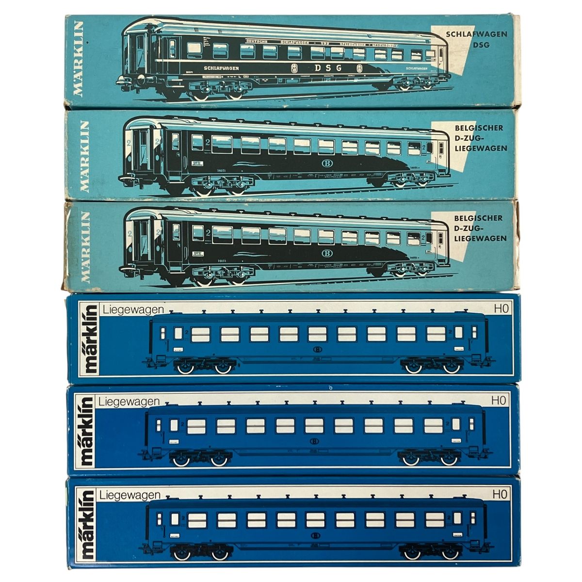Marklin メルクリン 4069|4116|4118 ベルギー国鉄 SNCB 寝台車 客車 6両セット HOゲージ 鉄道模型 N10533661