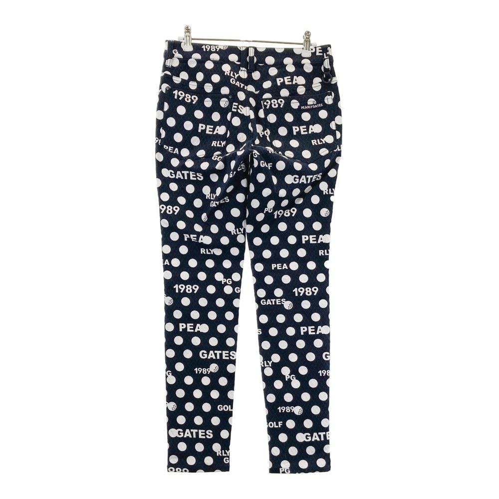サイズ 0 PEARLY GATES パーリーゲイツ ストレッチパンツ ドット柄 ネイビー系 240101395000 ゴルフウェア レディース ストスト