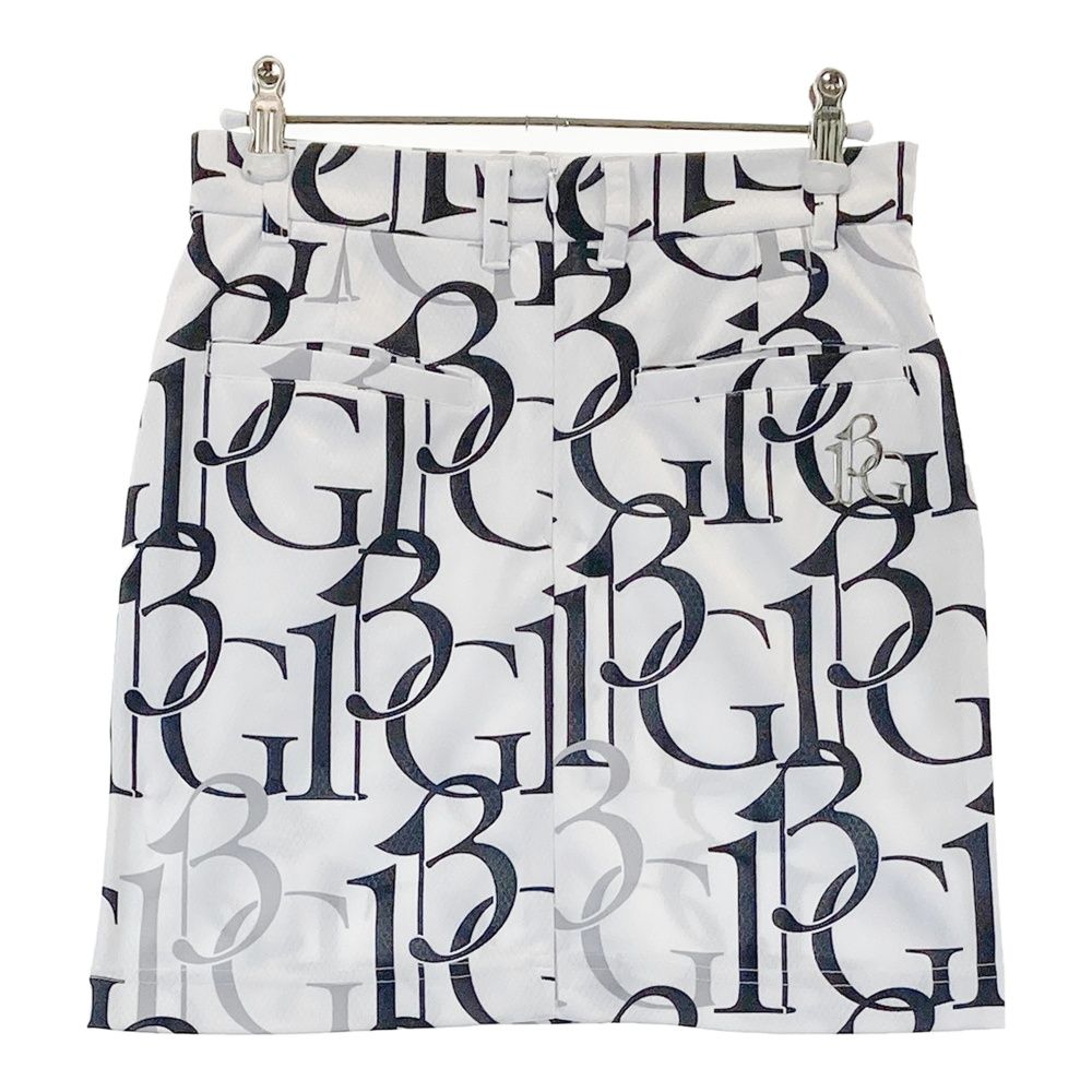サイズ 1 1PIU1UGUALE3 GOLF GSP048 ストレッチスカート ロゴ 総柄 ホワイト系 240101405423 ゴルフウェア レディース ストスト