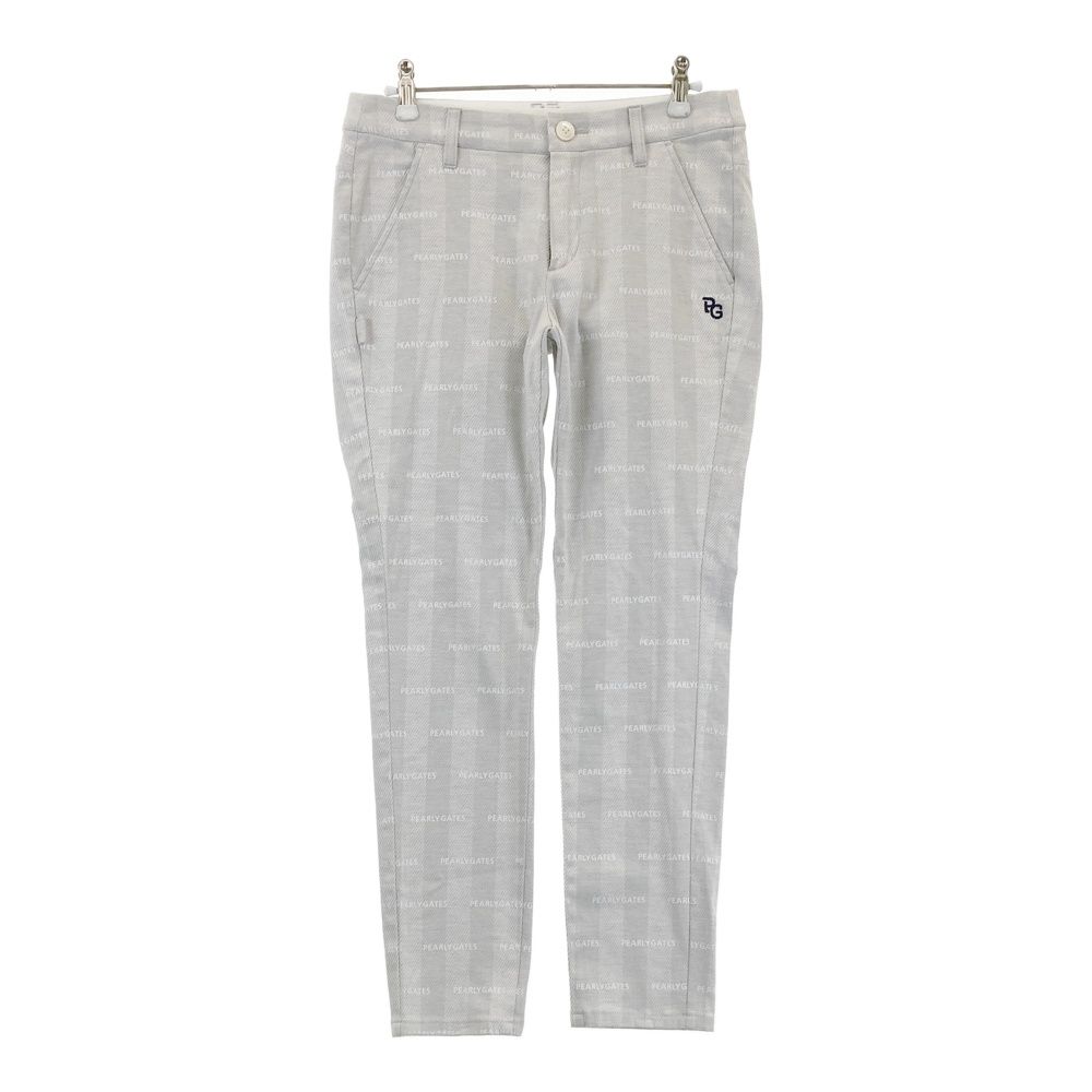 サイズ 1 PEARLY GATES パーリーゲイツ ストレッチパンツ ストライプ柄 グレー系 240101407707 ゴルフウェア レディース ストスト