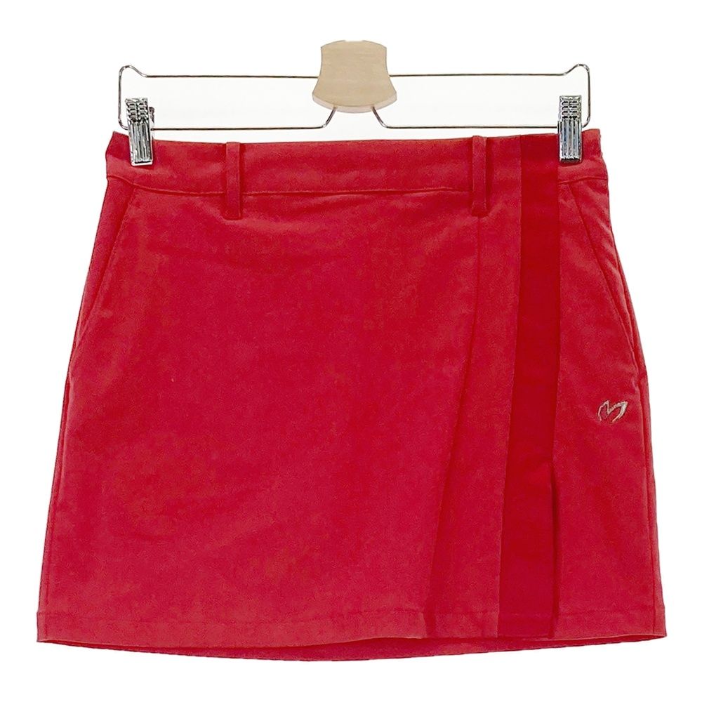 サイズ 1 MASTER BUNNY EDITION マスターバニーエディション 異素材切替 ストレッチスカート レッド系 240101548196 ゴルフウェア レディース ストスト