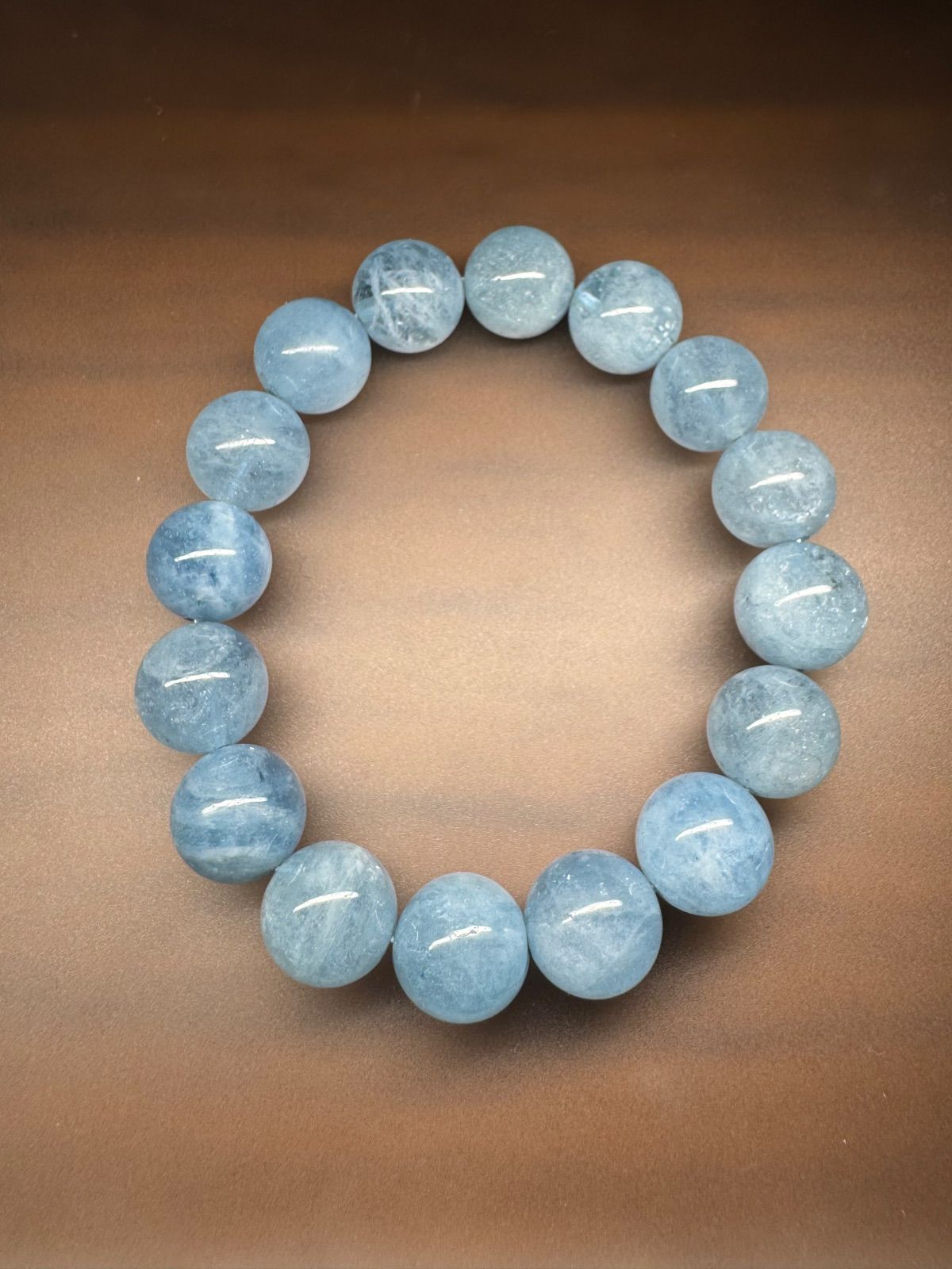 最高品質 SSSアクアマリン12.2㎜ 腕周り16.1㎝