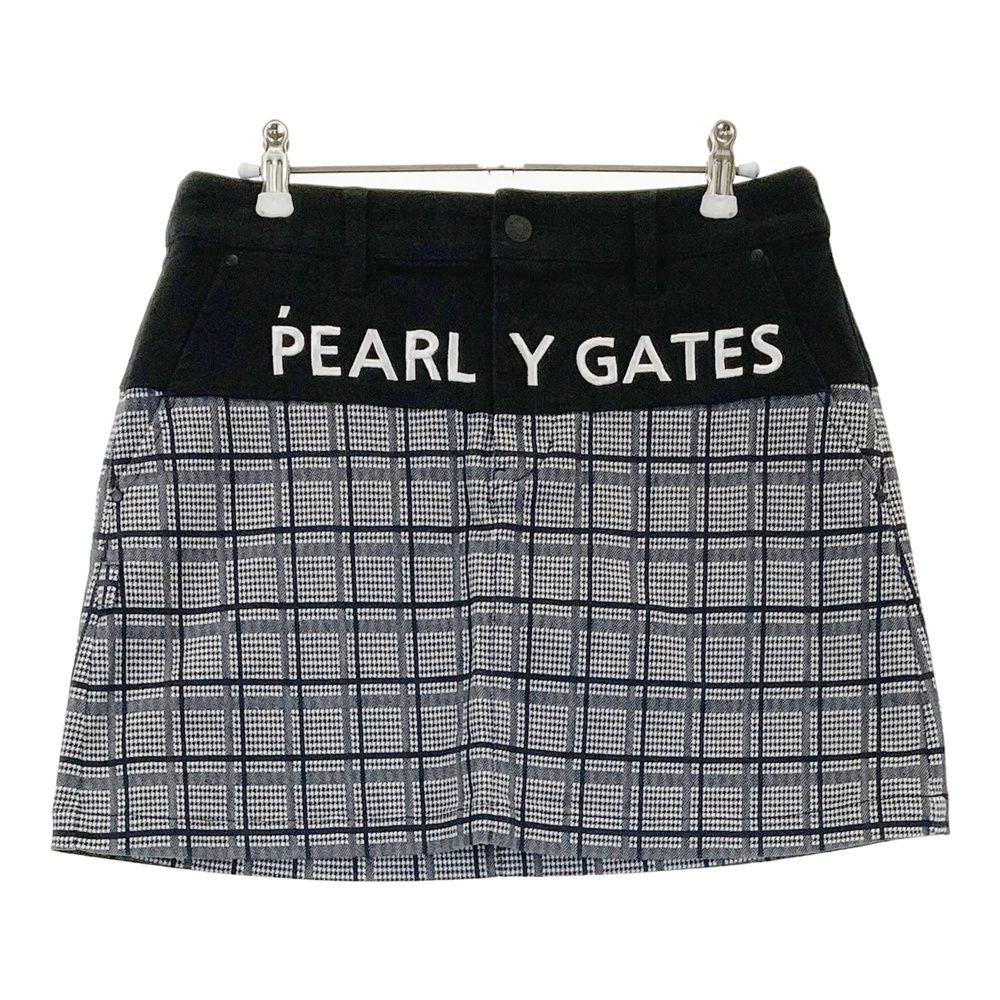 サイズ 1 PEARLY GATES パーリーゲイツ スカート グレンチェック ブラック系 241003000330 ゴルフウェア レディース ストスト