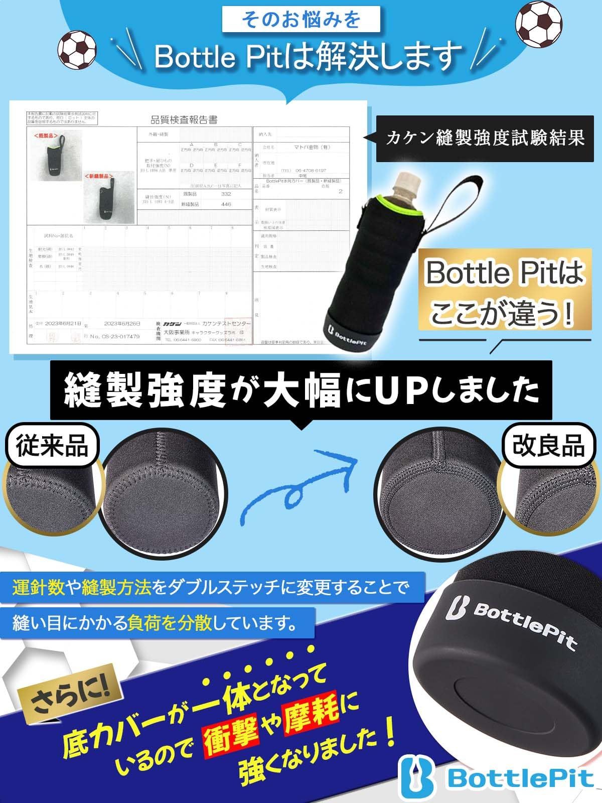 新品 取付け不要の底カバー付き 水筒カバー BottlePit 500 ml用