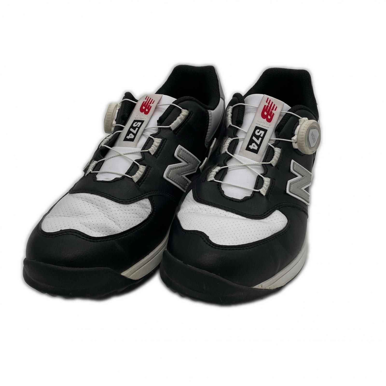 ニューバランスゴルフ New Balance golf ゴルフシューズ 26.5cm 黒×白 574 v3 SL BOA スパイクレス UGBS574L