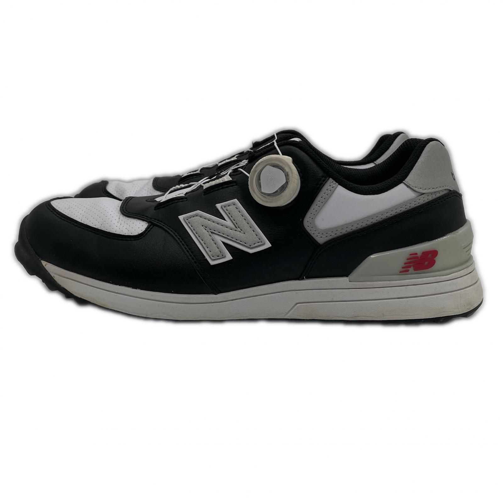 ニューバランスゴルフ New Balance golf ゴルフシューズ 26.5cm 黒×白 574 v3 SL BOA スパイクレス UGBS574L