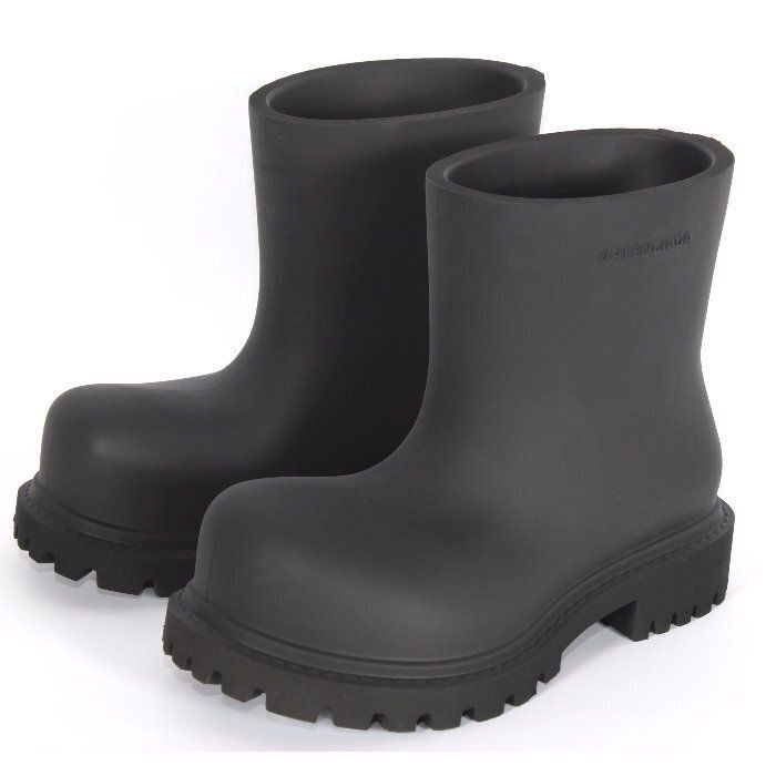 バレンシアガ アンクル ブーツ ブラック 770610 W 0 FOI 1000 デボスロゴ 軽量 ブーティ シューズ 靴 レディース