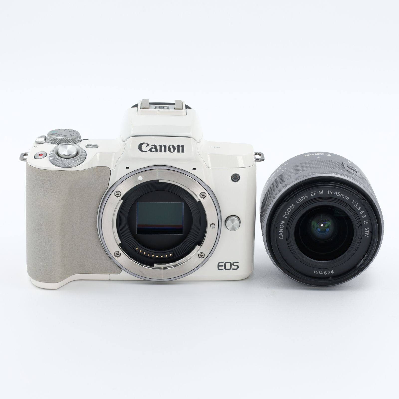 Canon キヤノン EOS Kiss M EF 15 45 IS STM レンズキット ホワイト _