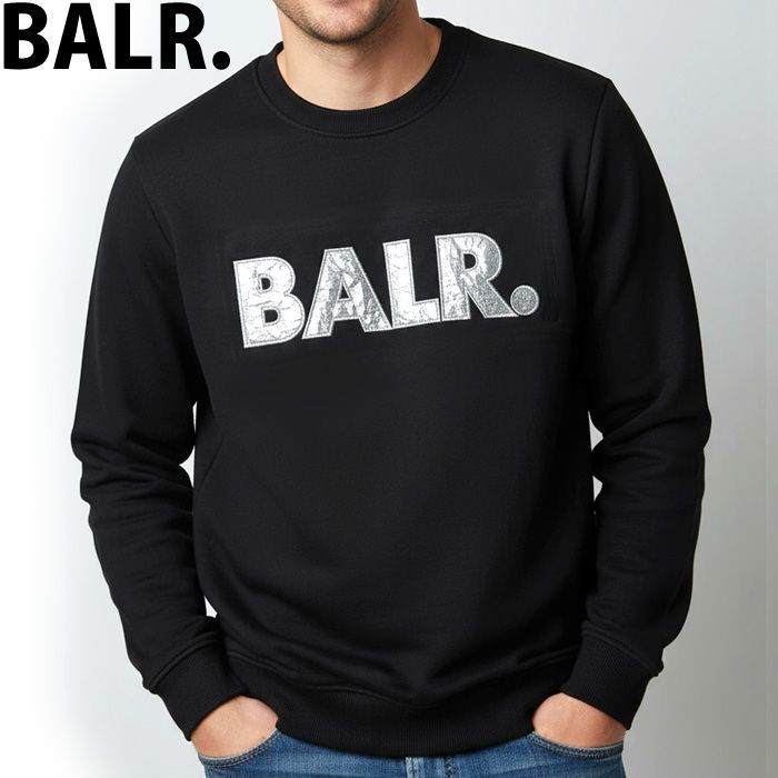 ボーラー BALR. トレーナー トップス 長袖 ブラック メンズ レディース Lサイズ