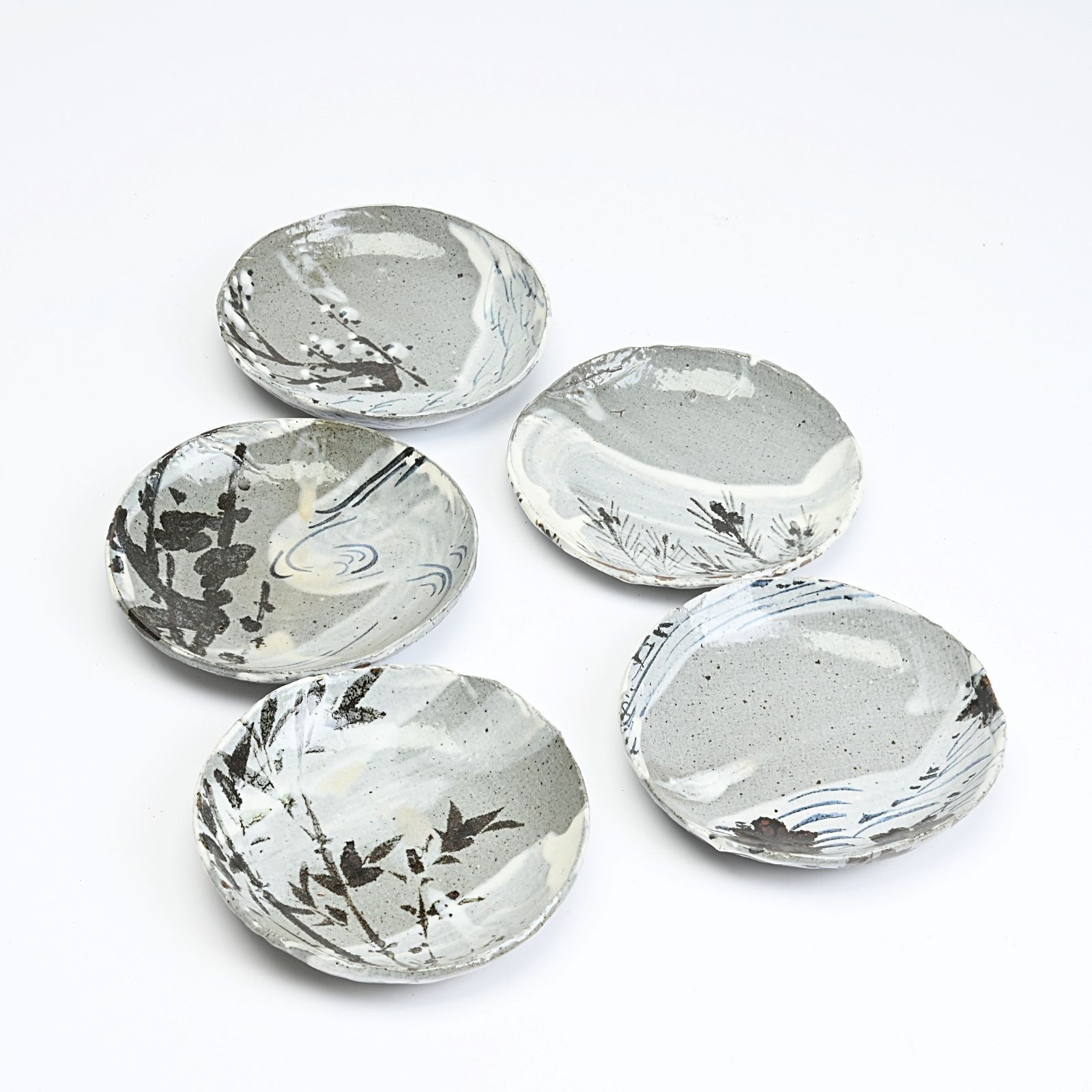 虎渓山水月窯 絵替わり銘々皿 共箱 WWW_IBETON_RU