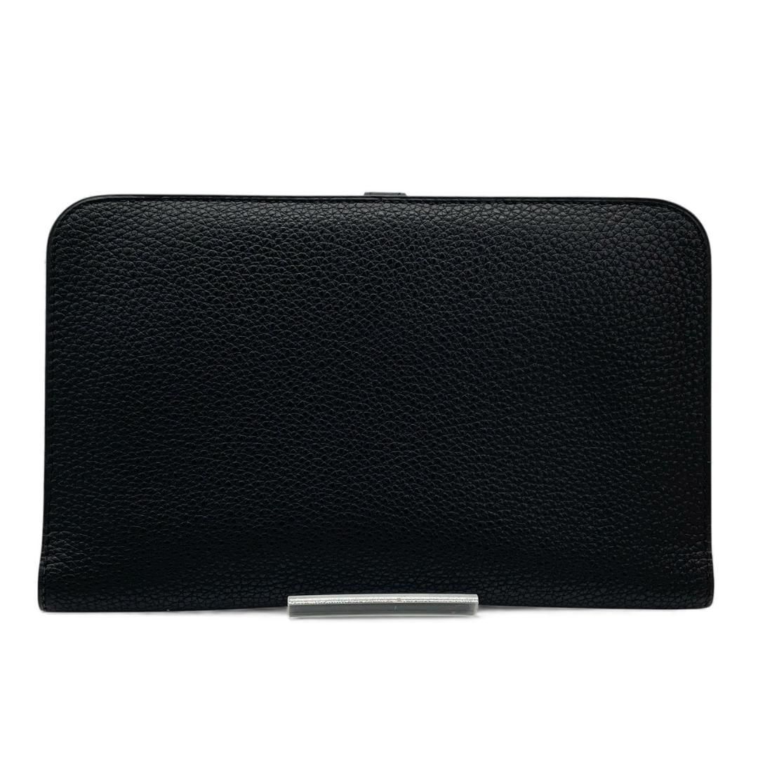 新品同様】エルメス HERMES ドゴンGM トリヨン 二つ折り財布 ブラック