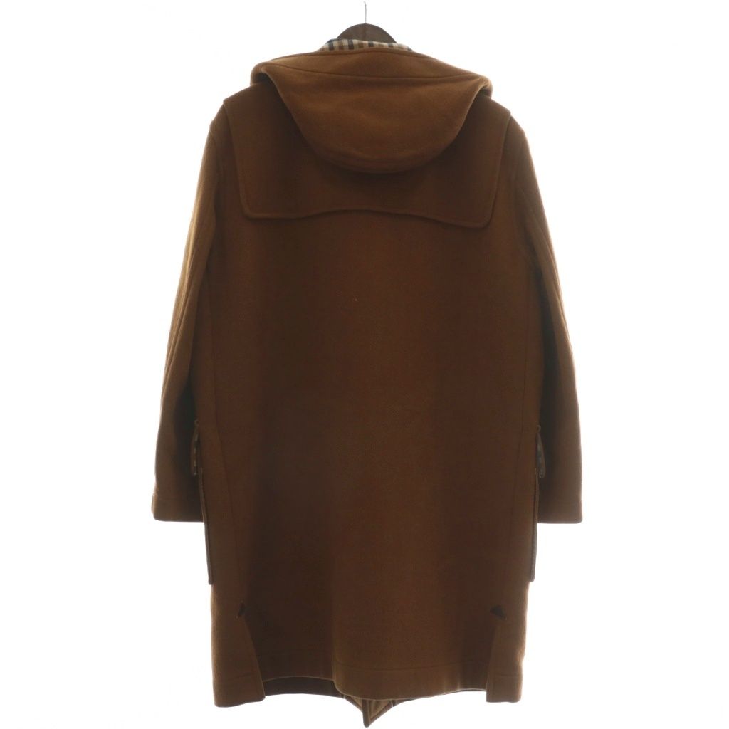 アクアスキュータム AQUASCUTUM ダッフルコート アウター ウール ロング フード 裏地クラブチェック トグルボタン 9 M 茶 ブラウン |XZ GY18