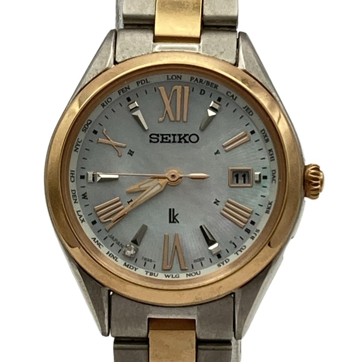SEIKO セイコー 腕時計 LUKIA ルキア 1B35-0AW0 レディース 電波 シェル文字盤 ホワイトシェル