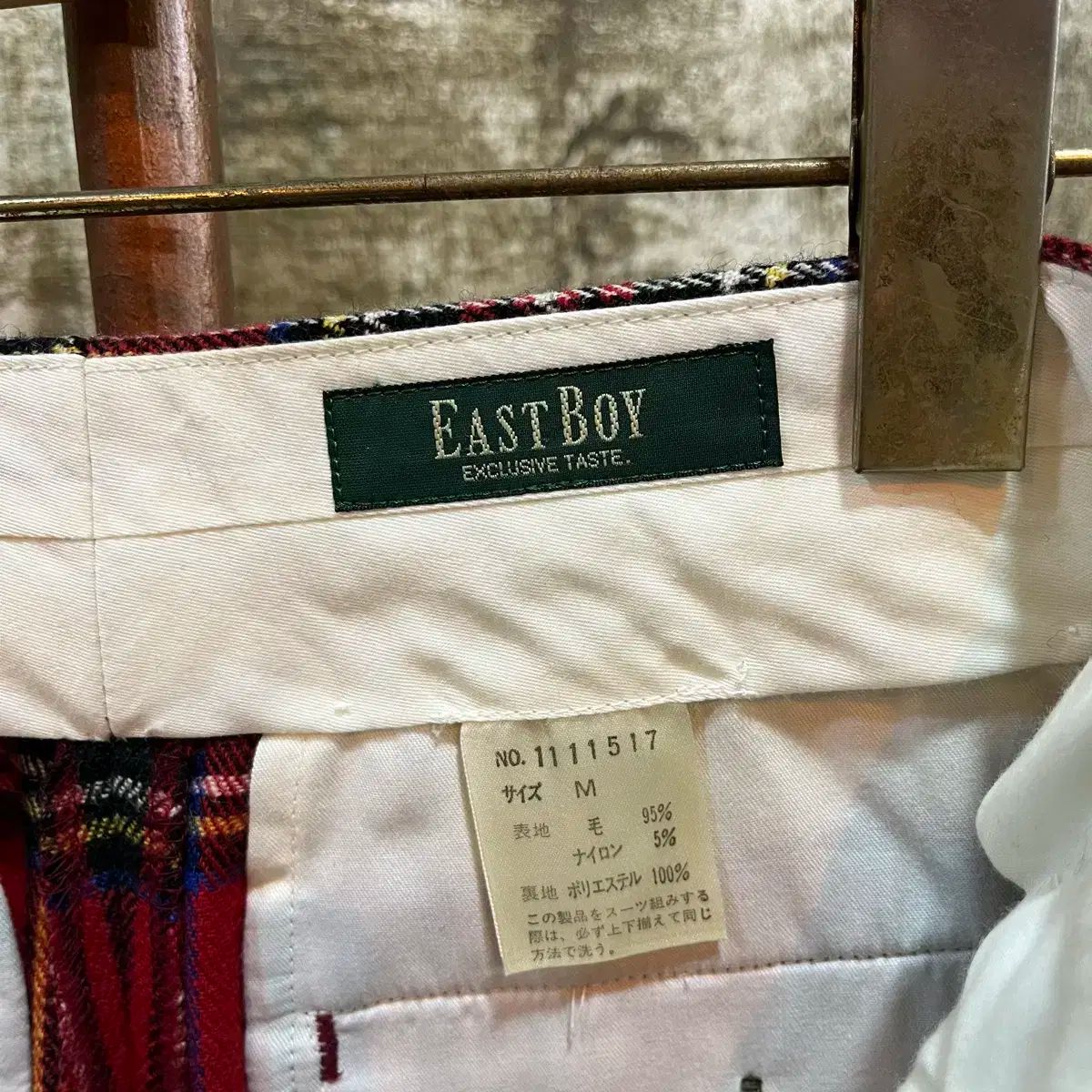 90s ヴィンテージ CHECK ウール スラックス 2 DECORATOM_COM_BR