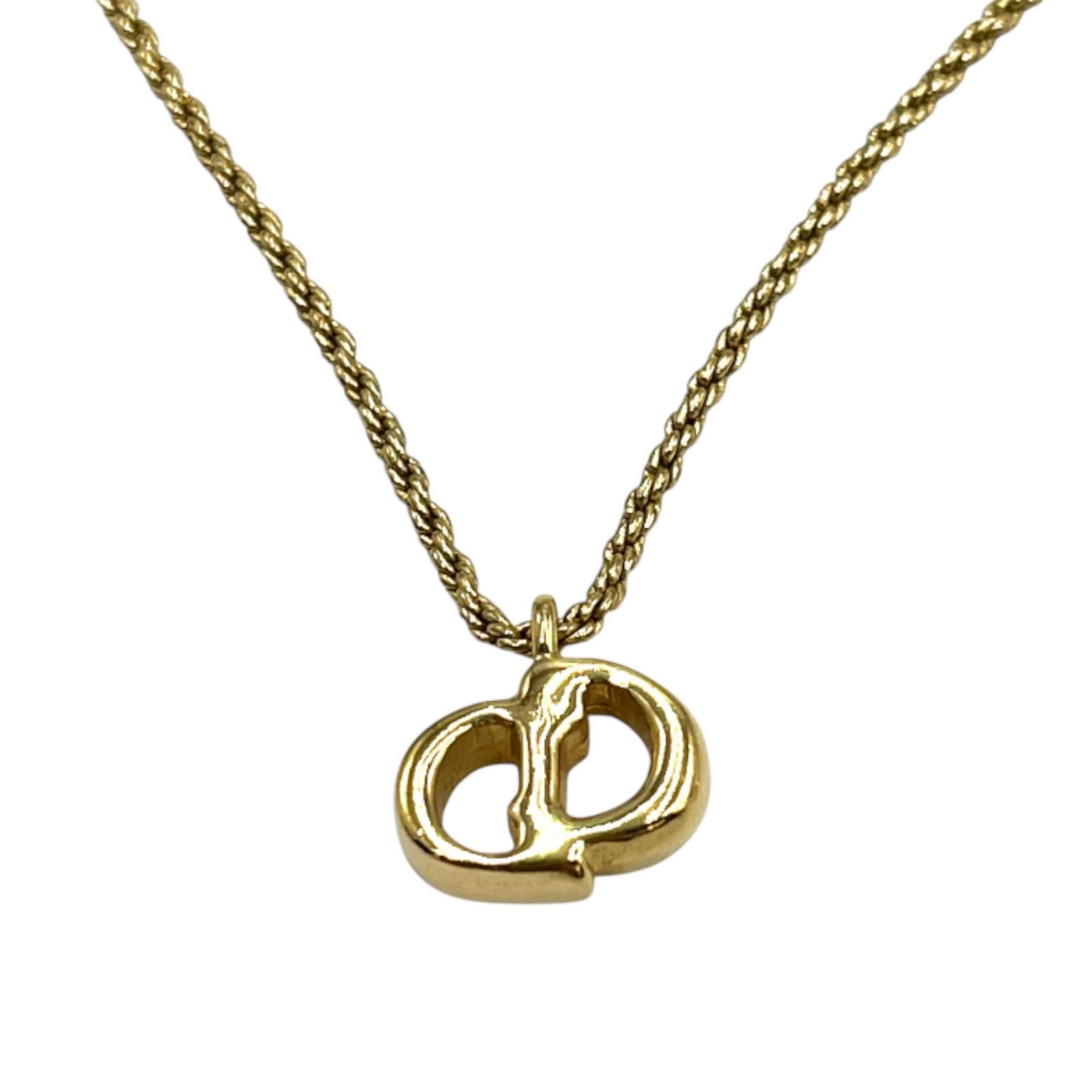 クリスチャンディオール Christian Dior ネックレス CDロゴ メタル レディース