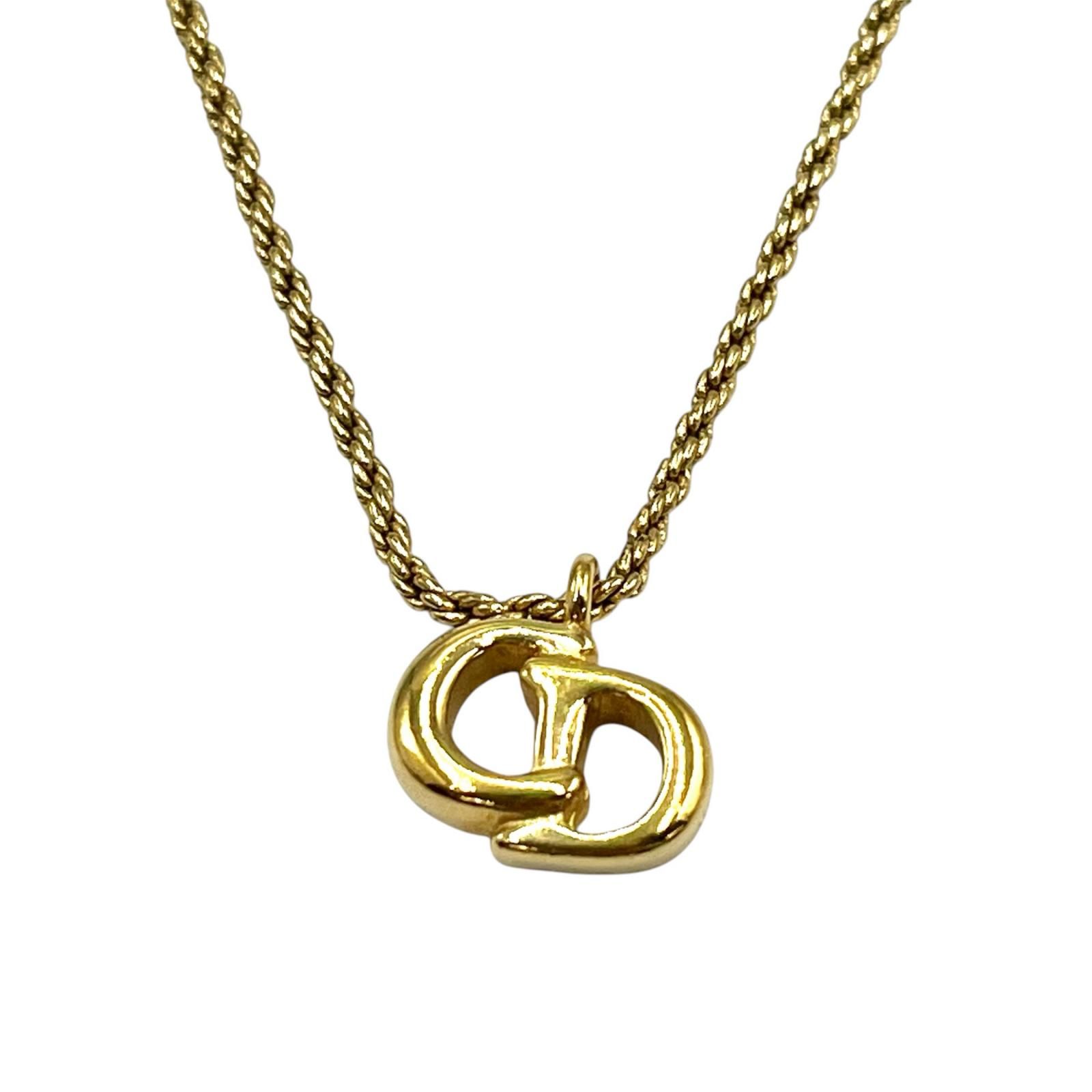 クリスチャンディオール Christian Dior ネックレス CDロゴ メタル レディース