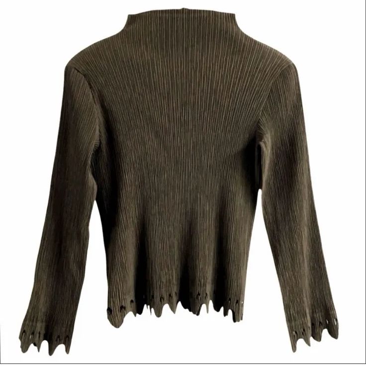 イッセイミヤケ ISSEY MIYAKE プリーツ 長袖 カットソー レディース 2