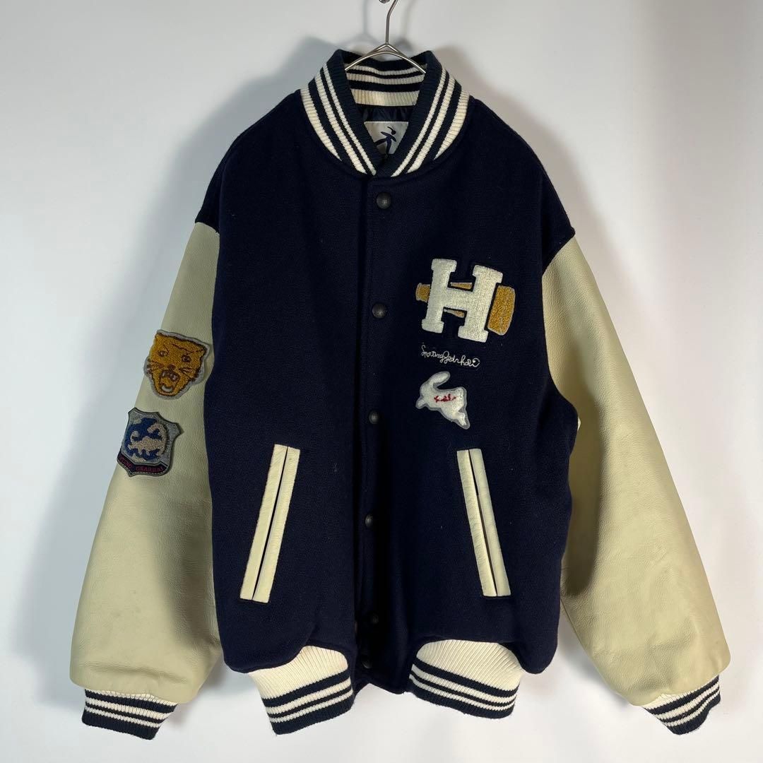 90s HAI SPORTING GEAR スタジャン ヴィンテージ 牛革