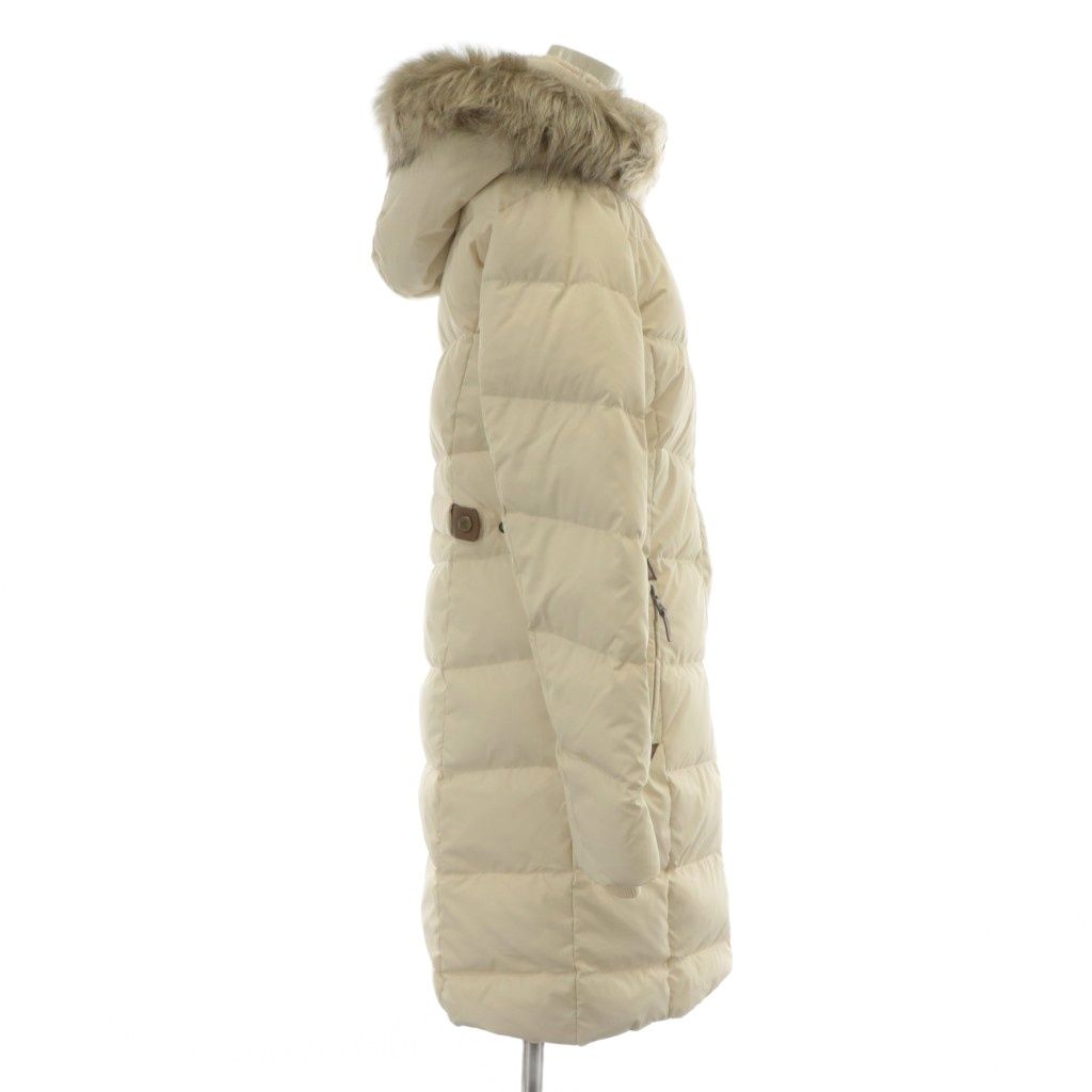 ローレンラルフローレン LAUREN RALPH LAUREN ダウンコート アウター ロング フード フェイクファー ジップアップ ロゴ XS 白 ホワイト 24658 XZ GY19