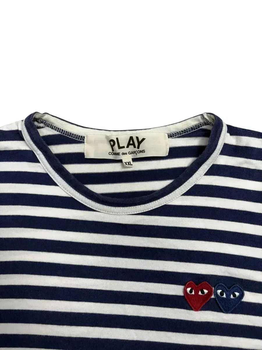 コム デ ギャルソン ストライプ 長袖Tシャツ