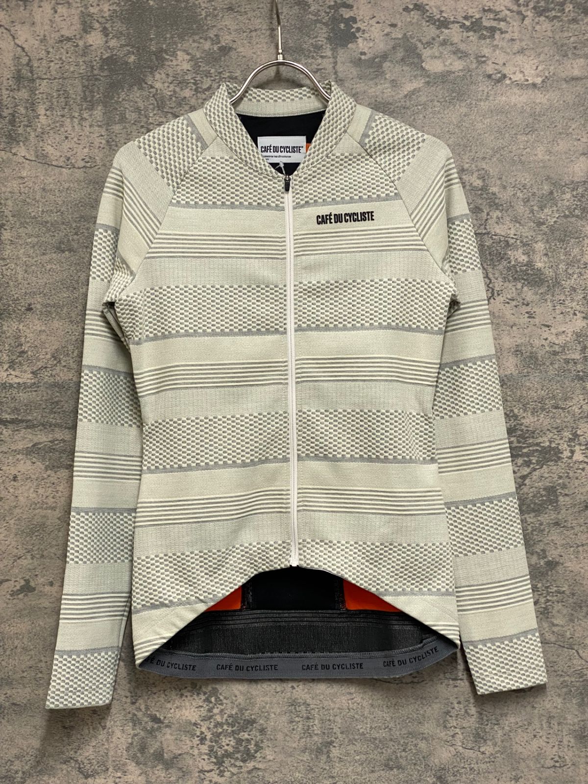 JO260 カフェドシクリステ Cafe du Cycliste CORINNE Women 長袖 サイクルジャージ グレー M 裏起毛 レディース