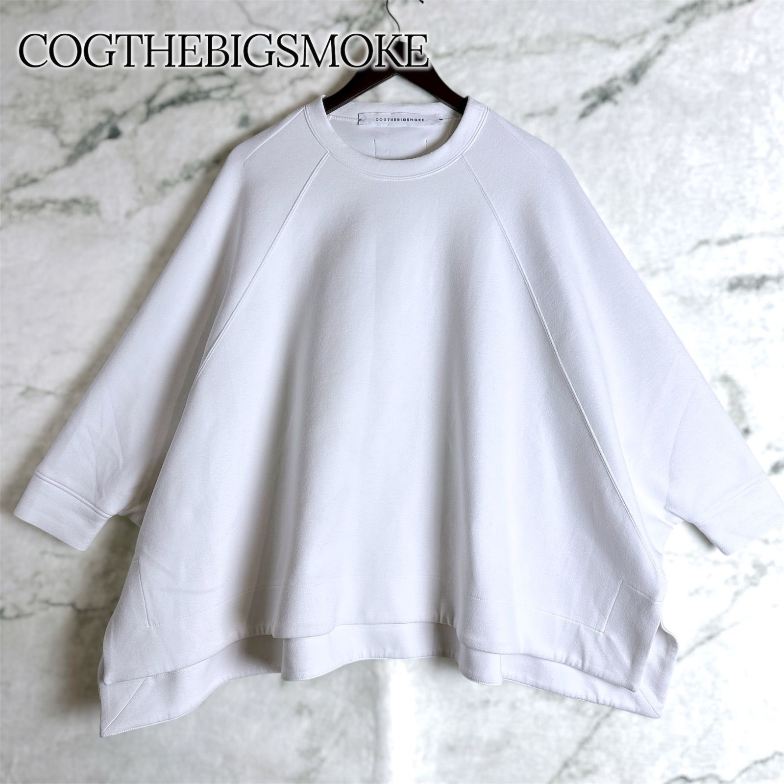 cogthebigsmoke フーディー スウェット ホワイト COGTHEBIGSMOKE（コグ