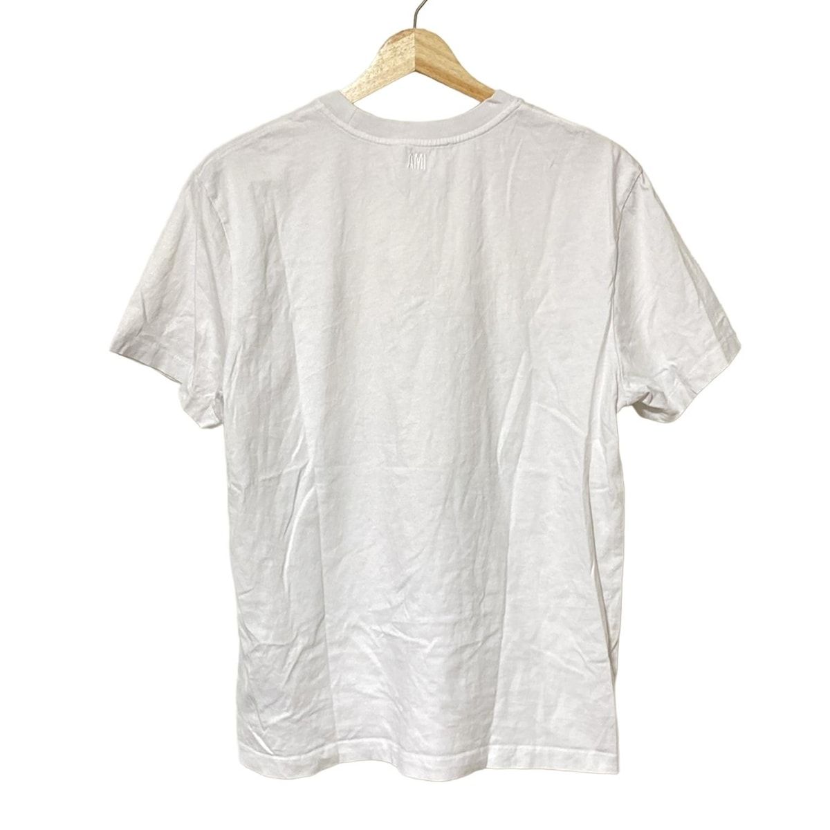 AMIalexandremattiussi アミアレクサンドルマテュッシ 半袖Tシャツ サイズM ユニセックス - 白×レッド クルーネック 刺繍