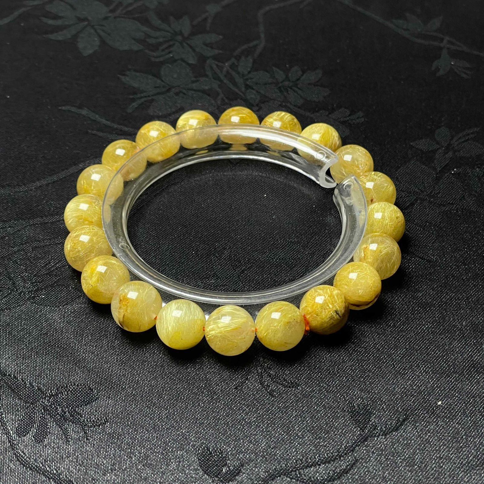 上級 EU製 ! 満針ルチルクォーツ ブレスレット パワーストーン 天然石 金運 お守り プレゼント 9 8 10 3 mm ZB 9654