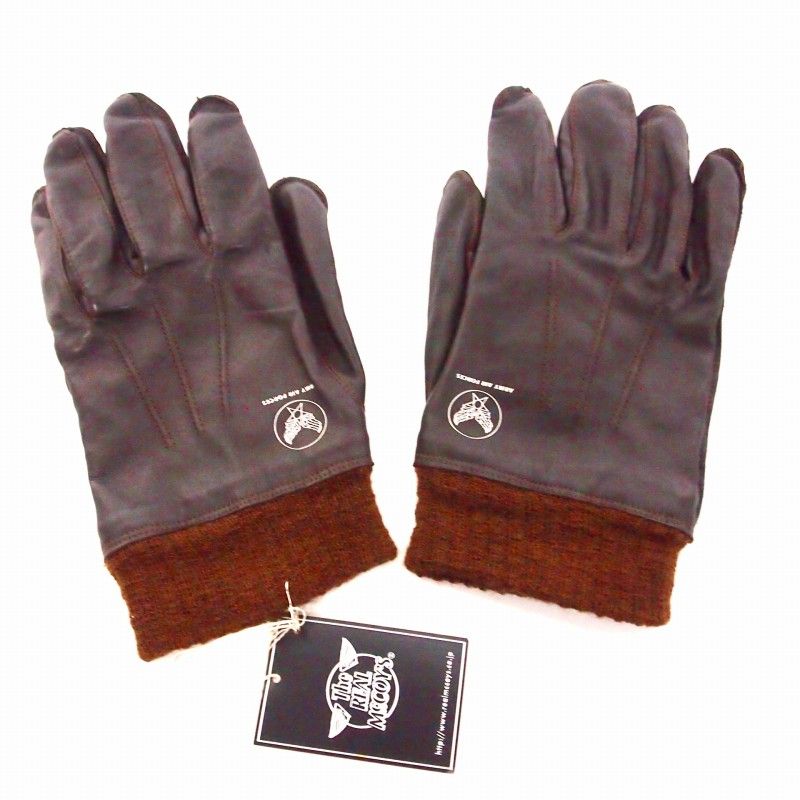 ザリアルマッコイズ THE REAL McCOY S TYPE A-10 GLOVE FLYING WINTER レザーグローブ ミリタリーグローブ 手袋 9 ブラウン 茶 MA24101