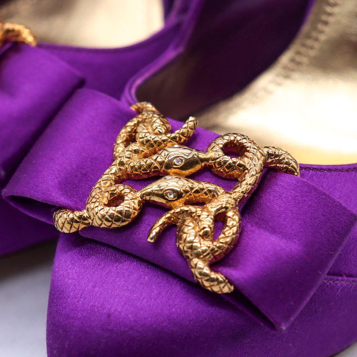 ラルフローレン コレクション パンプス サテン ハイヒール ブランド シューズ 靴 レディース 7. パープル RALPH LAUREN