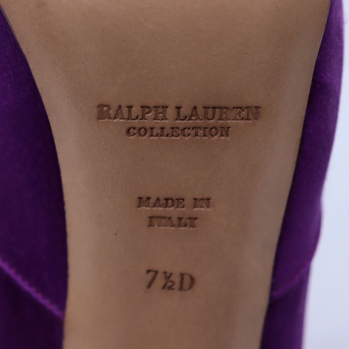  ラルフローレン コレクション パンプス サテン ハイヒール ブランド シューズ 靴 レディース 7. パープル RALPH LAUREN その他 靴