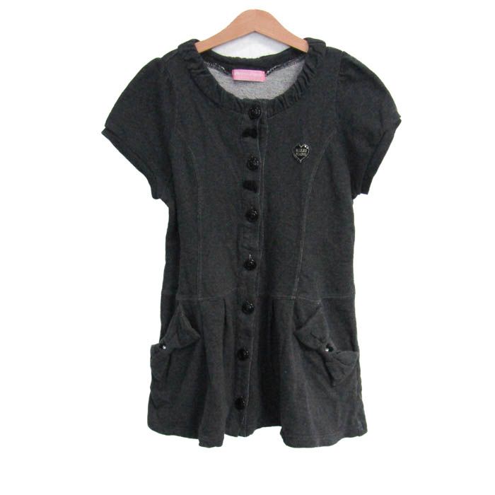 中古　メゾピアノ　140 メゾピアノ ワンピース トップス チュニック 半袖 スウェット キッズ