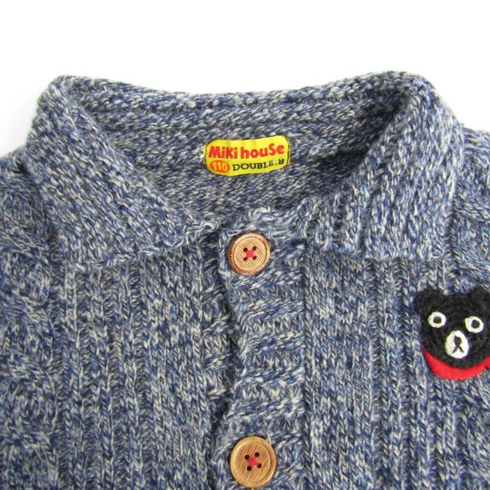 ミキハウス カーディガン トップス ニットジャケット ダブルビー