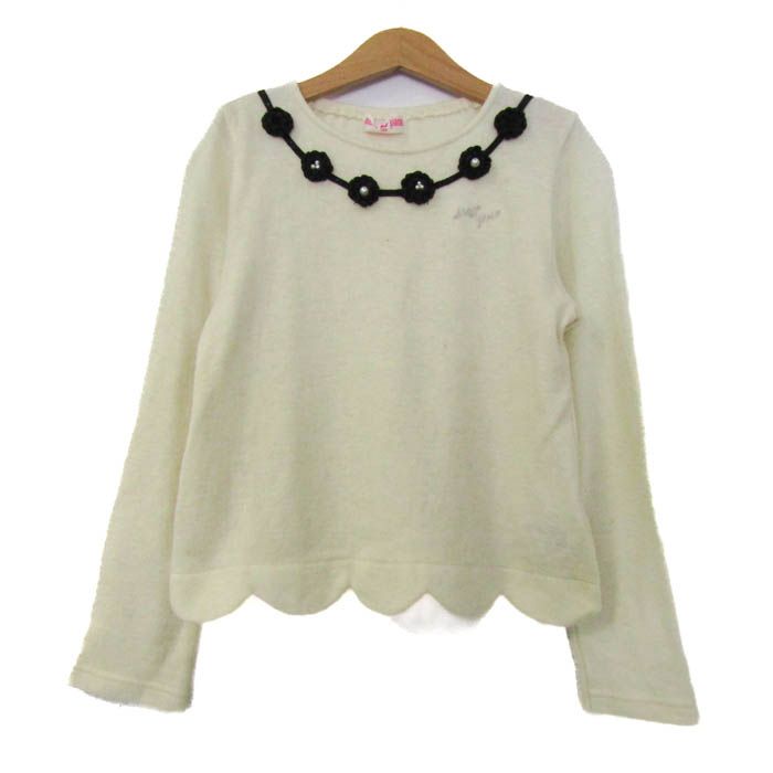 中古　メゾピアノ　140 メゾピアノ ワンピース トップス チュニック 半袖 スウェット キッズ