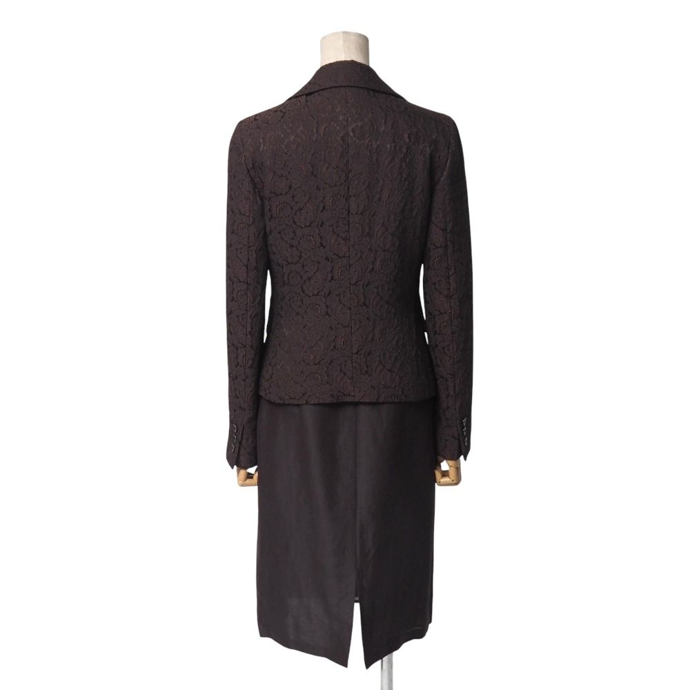 MAX MARA マックスマーラ アンサンブルスーツ サイズジャケット36 ワンピース42 ジャガード ジャケット ノースリーブワンピース イタリア製 ブランド古着 20251106 RA6477